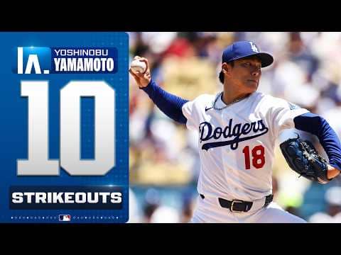 Yoshinobu Yamamoto strikes out 10 BATTERS during his SCORELESS START! 😮💨 | MLB Highlights