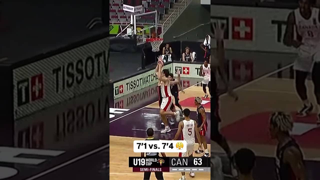 Chet Holmgren blocked Zach Edey with AUTHORITY 🤯 #FIBAU19