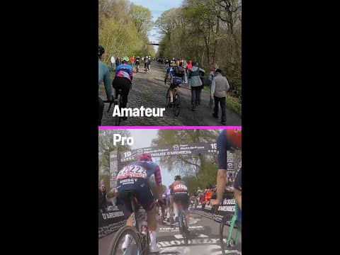 POV: Amateur vs Pro on the fearsome Arenberg trench ๐ณ๐ณ