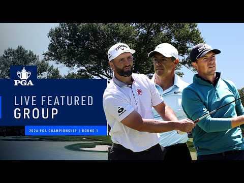 LIVE | McIlroy, Rahm, Speith | Featured Group 4 AM | Round 1 | 2026 PGA Championship