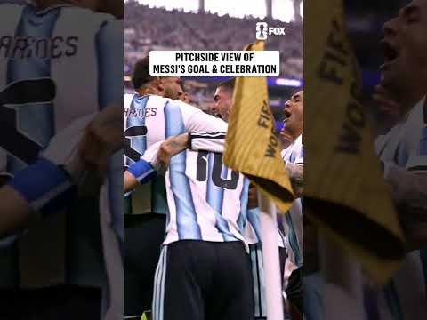 Another angle of this INCREDIBLE moment for Messi and Argentina