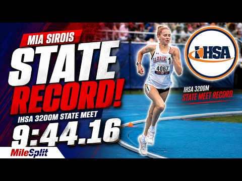 9:44.16 SOLO! Mia Sirous Sets New IHSA 3200m State Meet Record