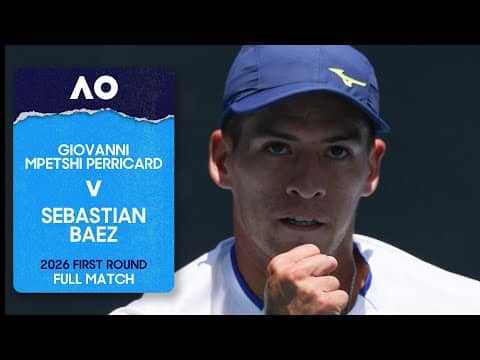 Giovanni Mpetshi Perricard v Sebastian Baez Full Match | Australian Open 2026 First Round