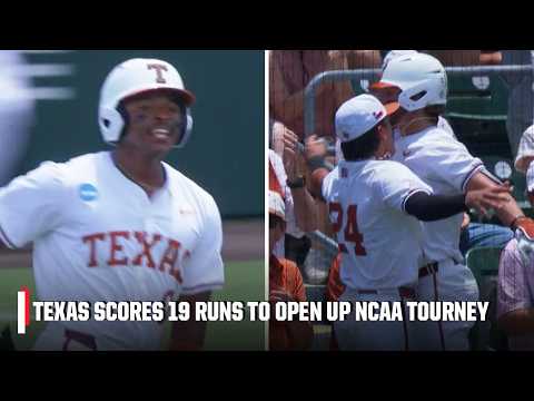 Texas Longhorns score 19 RUNS in opening game of the Austin Regional šæ | ESPN College Baseball