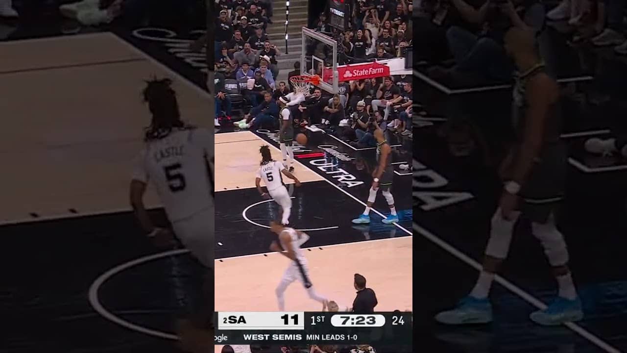 STEPHON. CASTLE. 🫣 #spurs #nba #stephoncastle