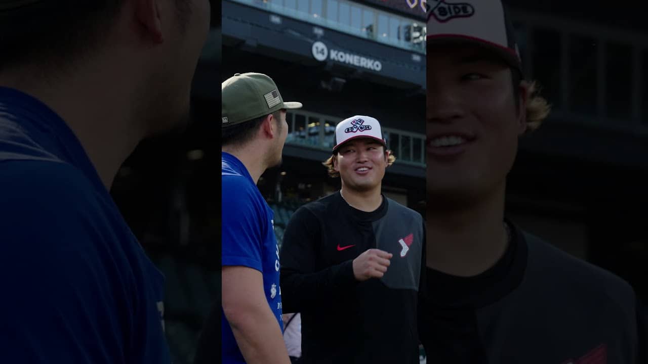 Mune, Seiya and Shota together at Rate Field 🇯🇵 #mlb #munetakamurakami #shorts
