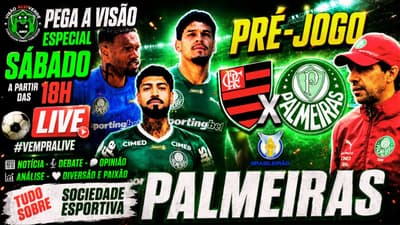 🚨#AOVIVO - LIVE ESPECIAL DE SÁBADO: PRÉ-JOGO FLAMENGO X PALMEIRAS | BARBOZA CHEGOU | E + DO VERDÃO