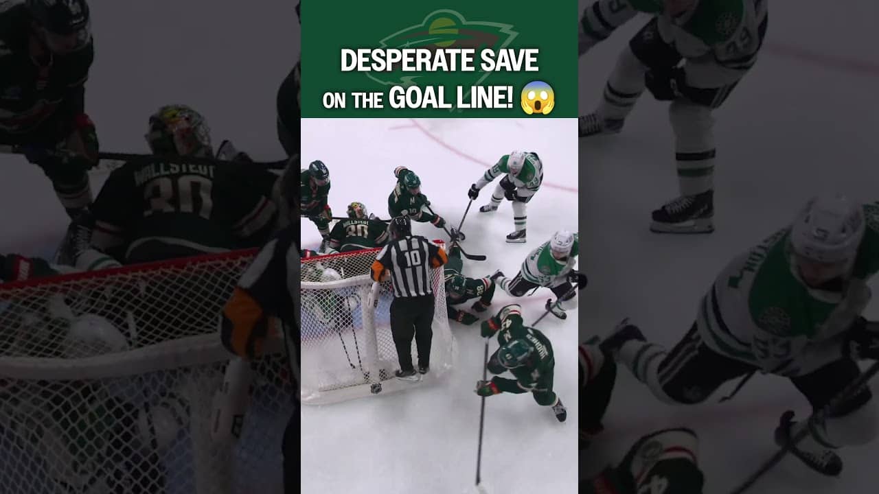 MASSIVELY clutch moment for the Wild ๐ฎโ๐จ #nhl #shorts