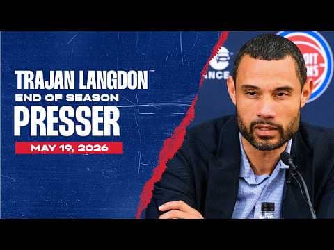 Trajan Langdon End of Season Press Conference | Detroit Pistons 2025-26
