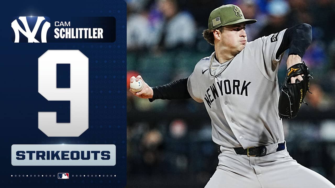 Cam Schlittler strikes out 9 batters across 6 2/3 innings in his Subway Series debut ๐ฎโ๐จ