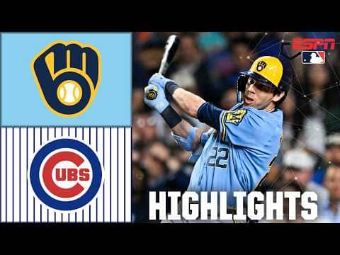 Milwaukee Brewers vs. Chicago Cubs | Full Game Highlights | ESPN MLB