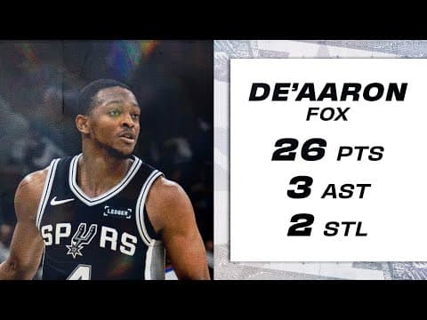 DE'AARON FOX IN ATTACK MODE!
