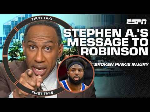 Stephen A. LOSES IT over Mitchell Robinson's injury š”š£ļø 'YOU BETTER PLAY!' | First Take