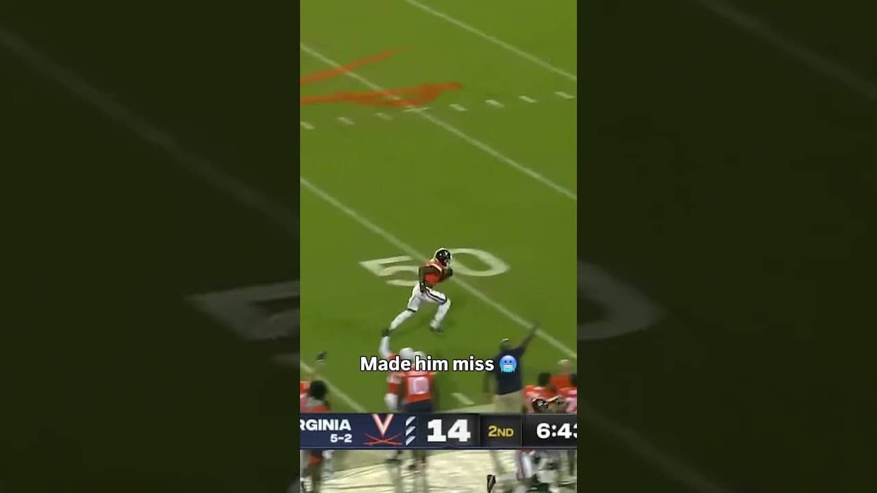 Perfect sidestep ๐คฉ #virginiacavaliers #accfootball #collegefootball