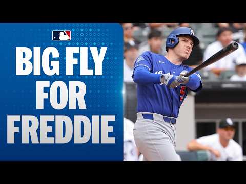 Freddie Freeman smashes a LINE DRIVE home run for the Los Angeles Dodgers in the 1st inning! 🚀