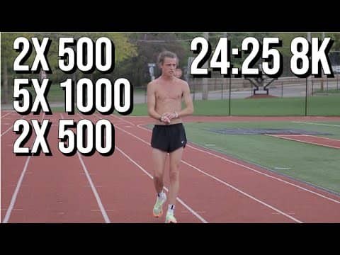Pre Notre Dame Cross Country Track Workout! & 24:25 8k / Running Update!