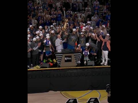 KAT gave a special shout out to his late mother while holding the NBA Finals trophy š„¹