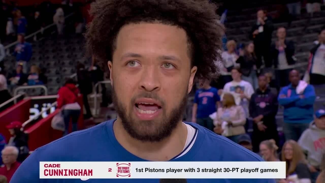 Cade Cunningham reacts to Pistons' Game 7 win over the Magic | NBA on ESPN