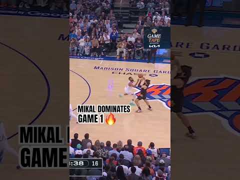 mikal is so tough 😤 #nba #nyknicks #nbaplayoffs #mikal bridges l