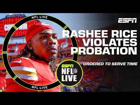 Rashee Rice ordered to serve 30 days in jail after violating his probation šØ | NFL Live