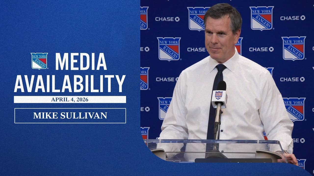 NYR vs DET: Mike Sullivan Postgame Media Availability | Apr. 4, 2026