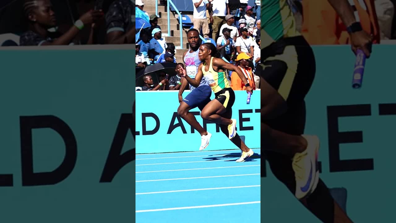 WORLD RECORD for Team Jamaica in the mixed 4x100m relay with 39.99 π₯