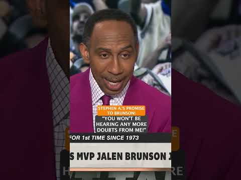Stephen A. APOLOGIZES to Jalen Brunson š
