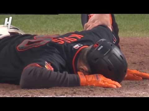 Christian Koss gets HIT in the helmet by Cam Sanders ๐ณ