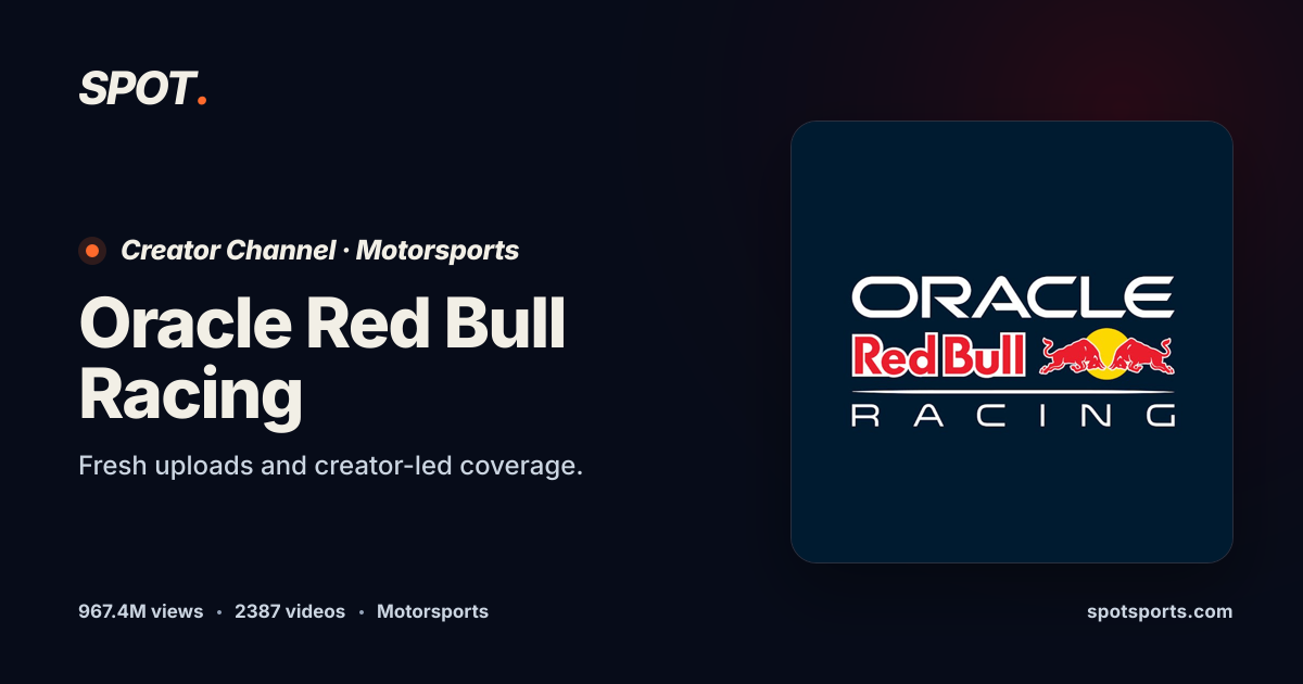 Oracle Red Bull Racing Videos & Content | Spot Sports