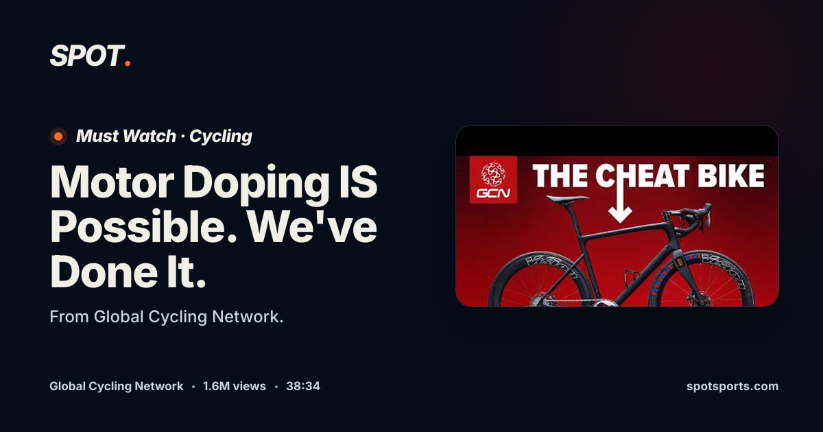 Motor Doping IS Possible. We've Done It. | Spot Sports